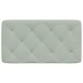 Coussin de tête de lit gris clair 90 cm velours