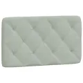 Lit avec matelas gris clair 90x200 cm velours