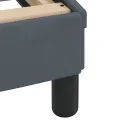 Cadre de lit avec lumières LED gris foncé 140x190 cm velours