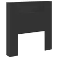 Armoire tête de lit avec LED noir 100x16,5x103,5 cm