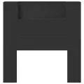 Armoire tête de lit avec LED noir 100x16,5x103,5 cm