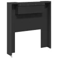 Armoire tête de lit avec LED noir 100x16,5x103,5 cm