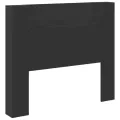 Armoire tête de lit avec LED noir 120x16,5x103,5 cm