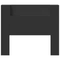 Armoire tête de lit avec LED noir 120x16,5x103,5 cm