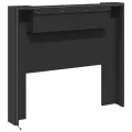 Armoire tête de lit avec LED noir 120x16,5x103,5 cm