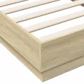 Cadre de lit chêne sonoma 75x190 cm bois d'ingénierie