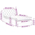 Lit avec matelas gris foncé 100x200 cm velours