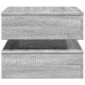 Table basse avec lumières LED sonoma gris 50x50x40 cm