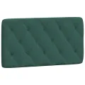 Coussin de tête de lit vert foncé 100 cm velours