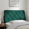 Coussin de tête de lit vert foncé 100 cm velours