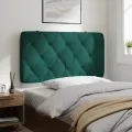 Coussin de tête de lit vert foncé 100 cm velours