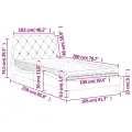 Lit avec matelas vert foncé 100x200 cm velours