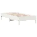 Cadre de lit Blanc 90x190 cm Bois de pin massif