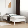 Cadre de lit Blanc 75x190 cm Bois de pin massif