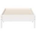Cadre de lit Blanc 75x190 cm Bois de pin massif