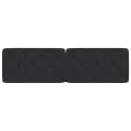 Coussin de tête de lit noir 180 cm velours