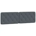 Coussin de tête de lit gris foncé 160 cm velours