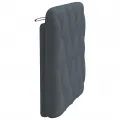 Coussin de tête de lit gris foncé 80 cm velours
