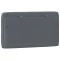 Coussin de tête de lit gris foncé 80 cm velours