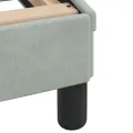 Cadre de lit avec lumières LED Gris clair 80x200 cm Velours
