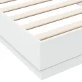 Cadre de lit blanc 100x200 cm bois d'ingénierie