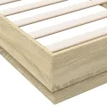 Cadre de lit chêne sonoma 100x200 cm bois d'ingénierie