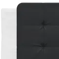 Lit avec matelas blanc et noir 90x190 cm similicuir