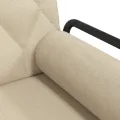 Canapé-lit avec accoudoirs crème tissu