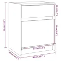 Table de chevet Blanc 40x31x50 cm Bois de pin massif