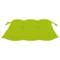 Chaises de jardin avec coussins vert vif 4 pcs Bois de teck