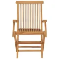 Chaises de jardin avec coussins vert vif 4 pcs Bois de teck