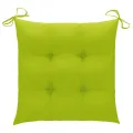 Chaises de jardin avec coussins vert vif 2 pcs Bois de teck