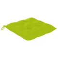 Chaises de jardin avec coussins vert vif 2 pcs Bois de teck