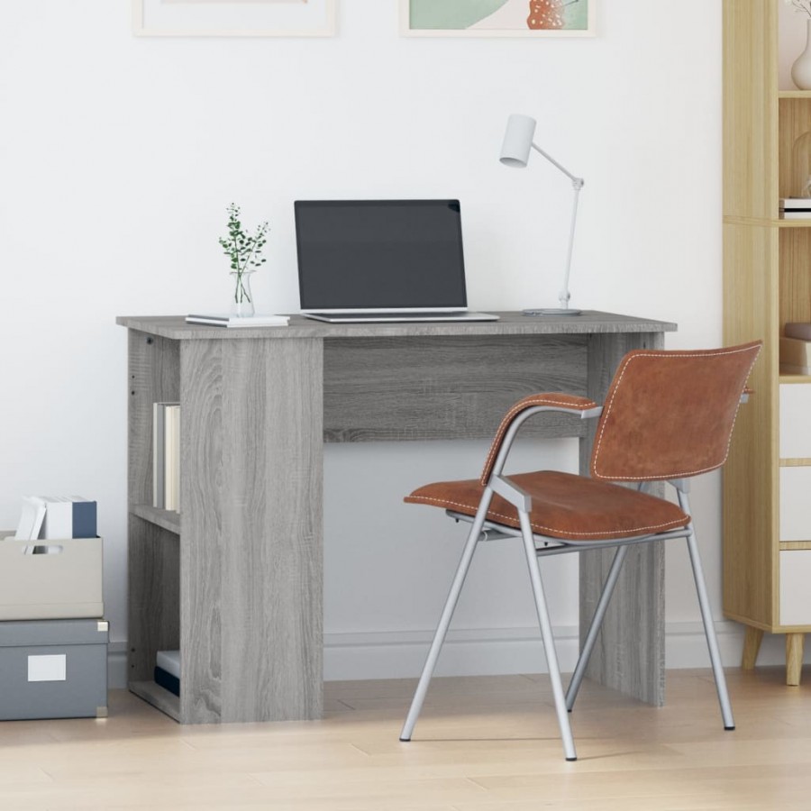 Bureau sonoma gris 100x55x75 cm bois d'ingénierie