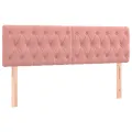 cadre de lit avec matelas Rose 160x200 cm Velours