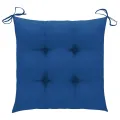 Chaises de jardin avec coussins bleu 6 pcs Bois de teck massif