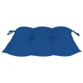 Chaises de jardin avec coussins bleu 6 pcs Bois de teck massif