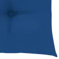 Chaises de jardin avec coussins bleu 6 pcs Bois de teck massif
