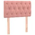 cadre de lit et matelas Rose 80x200 cm Velours