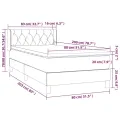 cadre de lit et matelas Rose 80x200 cm Velours
