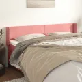 Tête de lit avec oreilles Rose 163x16x78/88 cm Velours