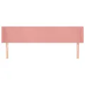 Tête de lit avec oreilles Rose 163x16x78/88 cm Velours