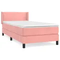 cadre de lit et matelas Rose 80x200 cm Velours