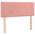 cadre de lit et matelas Rose 80x200 cm Velours