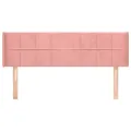Tête de lit avec oreilles Rose 147x16x78/88 cm Velours