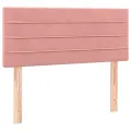 cadre de lit avec matelas Rose 90x190 cm Velours