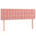 cadre de lit avec matelas Rose 140x190 cm Velours