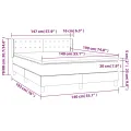 cadre de lit avec matelas Rose 140x190 cm Velours