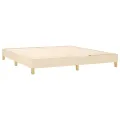 cadre de lit avec matelas Crème 160x200 cm Tissu