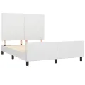 Cadre de lit avec tête de lit Blanc 140x190 cm Similicuir